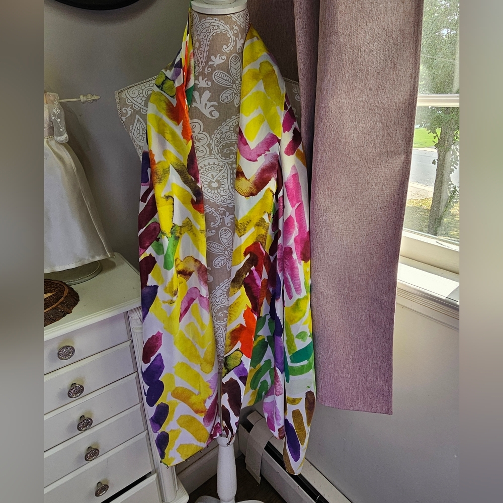 Coldwater Creek Multicolor Abstract Scarf